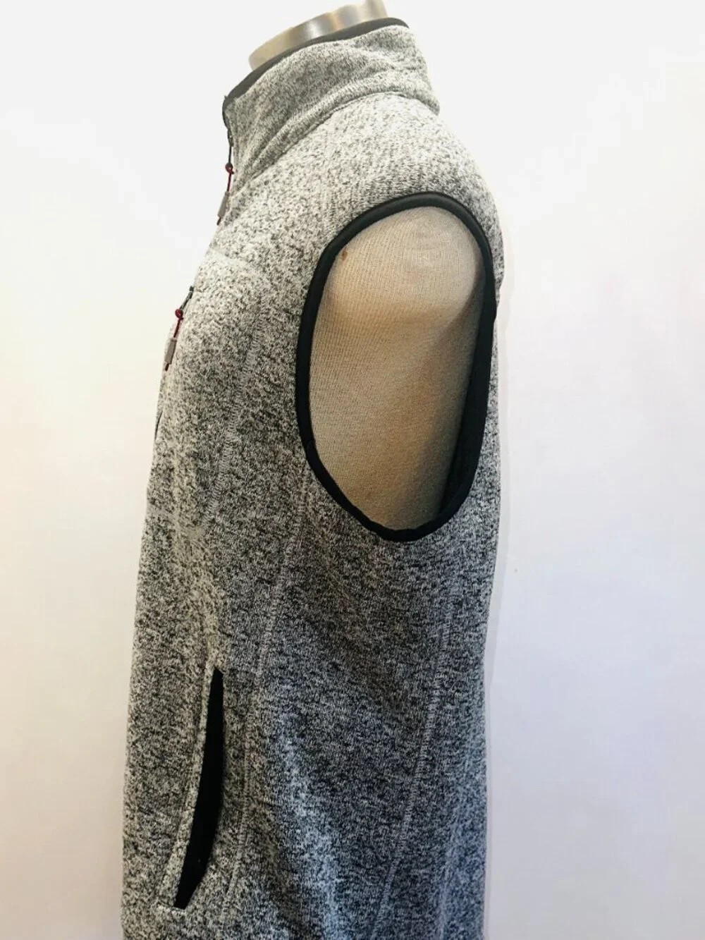 ORVIS Vest Womens Large Gray Full Zip Collared 3-Pockets Outdoor NEW